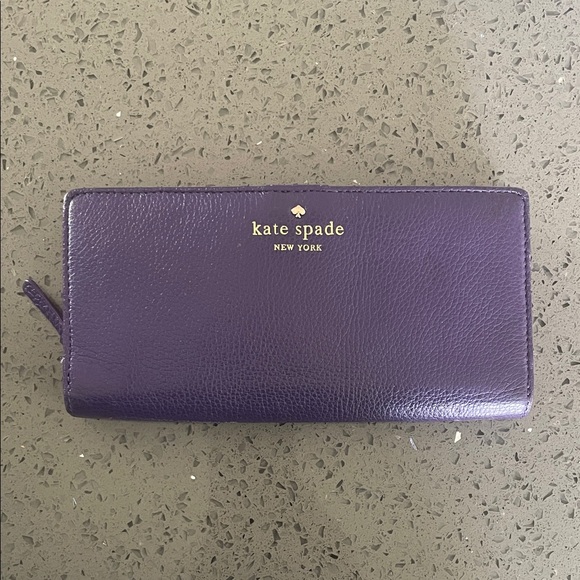 Kate Spade Violet Leather Clutch - Picture 1 of 5